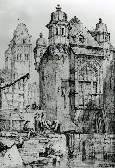Coblence from Sketches in Flanders and Germany by Samuel Prout